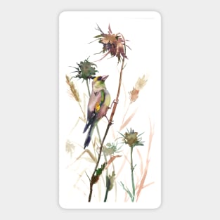 Goldfinch in Dry Field Sticker